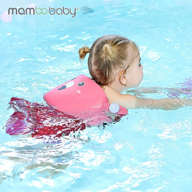 Mambobaby Baby Float Swimming Ring Aid Vest With Arm Wings Swimming Floats Swim Trainer Non-Inflatable Buoy For Beach Pool
