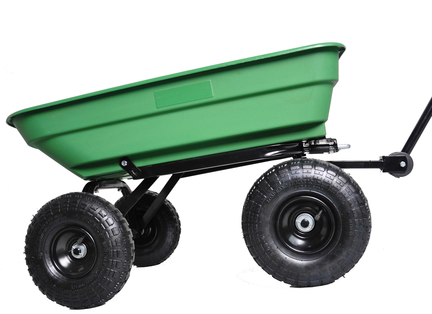 folding wagon Poly Garden Dump Cart with Steel Frame and 10-inPneumatic Tires, 300-Pound Capacity, Green