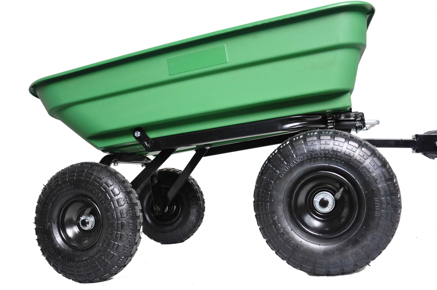 folding wagon Poly Garden Dump Cart with Steel Frame and 10-inPneumatic Tires, 300-Pound Capacity, Green