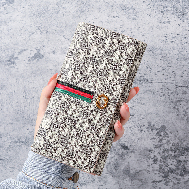 2022 European And American New Fashion Clutch Bag Versatile Coin Clip Factory Direct Printing Long Folding Ladies Wallet