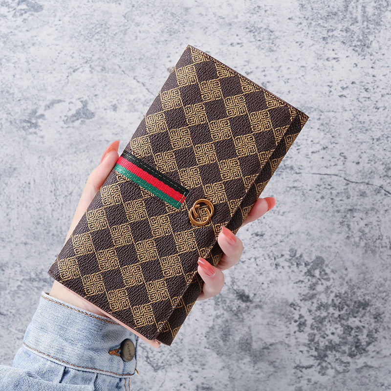 2022 European And American New Fashion Clutch Bag Versatile Coin Clip Factory Direct Printing Long Folding Ladies Wallet