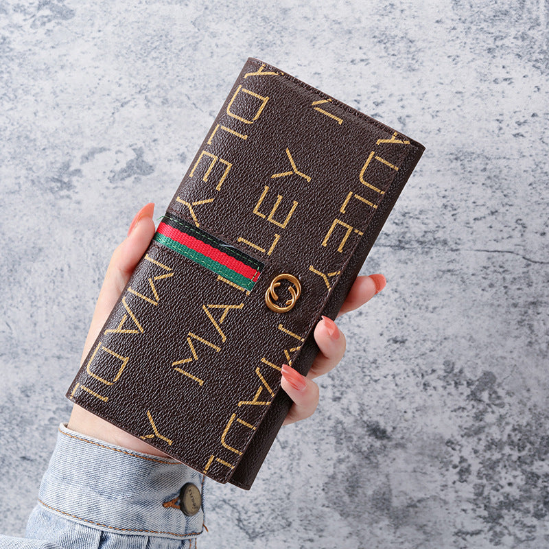 2022 European And American New Fashion Clutch Bag Versatile Coin Clip Factory Direct Printing Long Folding Ladies Wallet