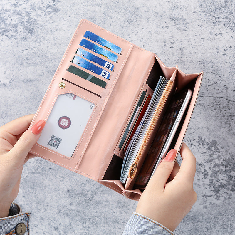 2022 European And American New Fashion Clutch Bag Versatile Coin Clip Factory Direct Printing Long Folding Ladies Wallet