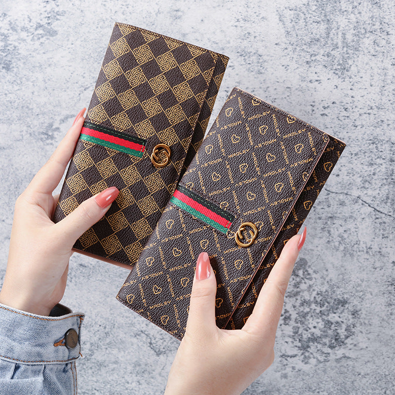 2022 European And American New Fashion Clutch Bag Versatile Coin Clip Factory Direct Printing Long Folding Ladies Wallet