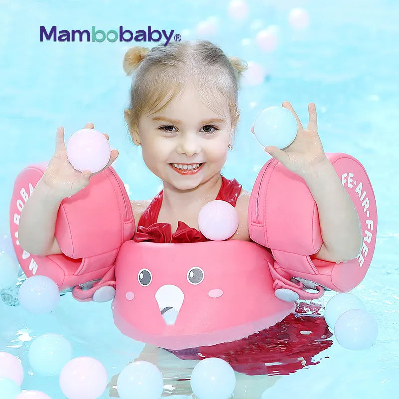 Mambobaby Baby Float Swimming Ring Aid Vest With Arm Wings Swimming Floats Swim Trainer Non-Inflatable Buoy For Beach Pool
