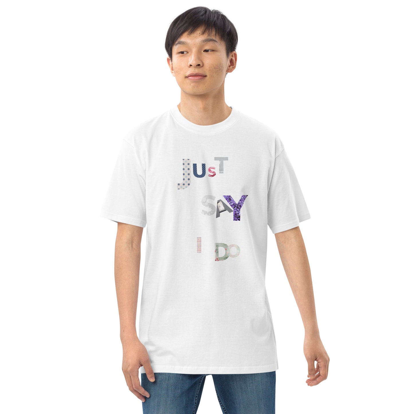 Men’s premium heavyweight tee - Just say I Do