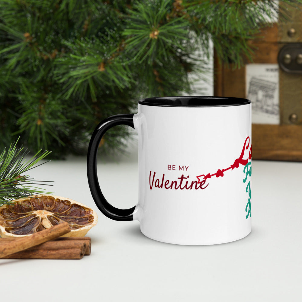 Mug with Color Inside -Be My Valentine's
