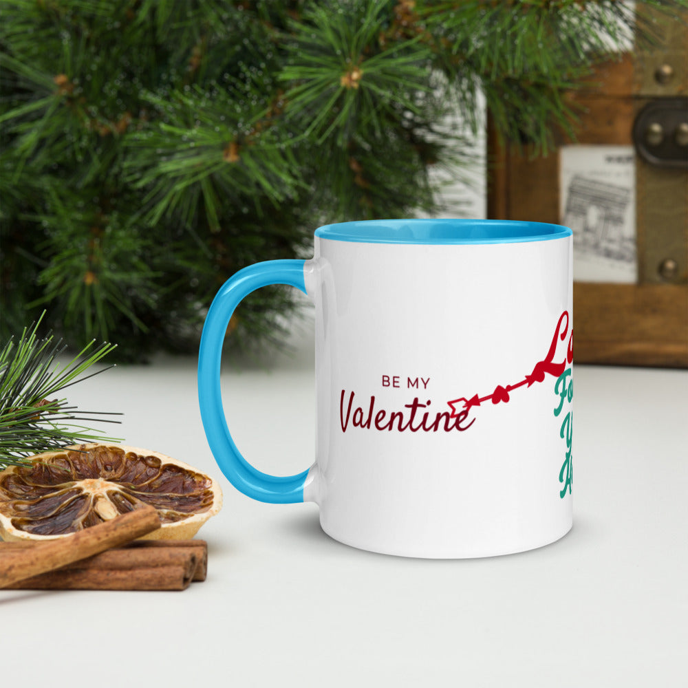 Mug with Color Inside -Be My Valentine's