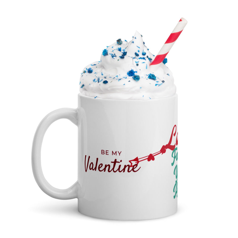 White glossy mug-Be My Valentine's