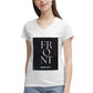 Women's 100% Cotton V‑Neck T‑shirt. Front