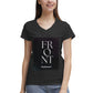 Women's 100% Cotton V‑Neck T‑shirt. Front