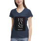 Women's 100% Cotton V‑Neck T‑shirt. Front