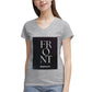 Women's 100% Cotton V‑Neck T‑shirt. Front