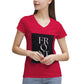 Women's 100% Cotton V‑Neck T‑shirt. Front