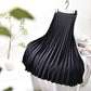 CHIC temperament thin large size pleated skirt 2021 spring new high waist A word femoral skirt female long section