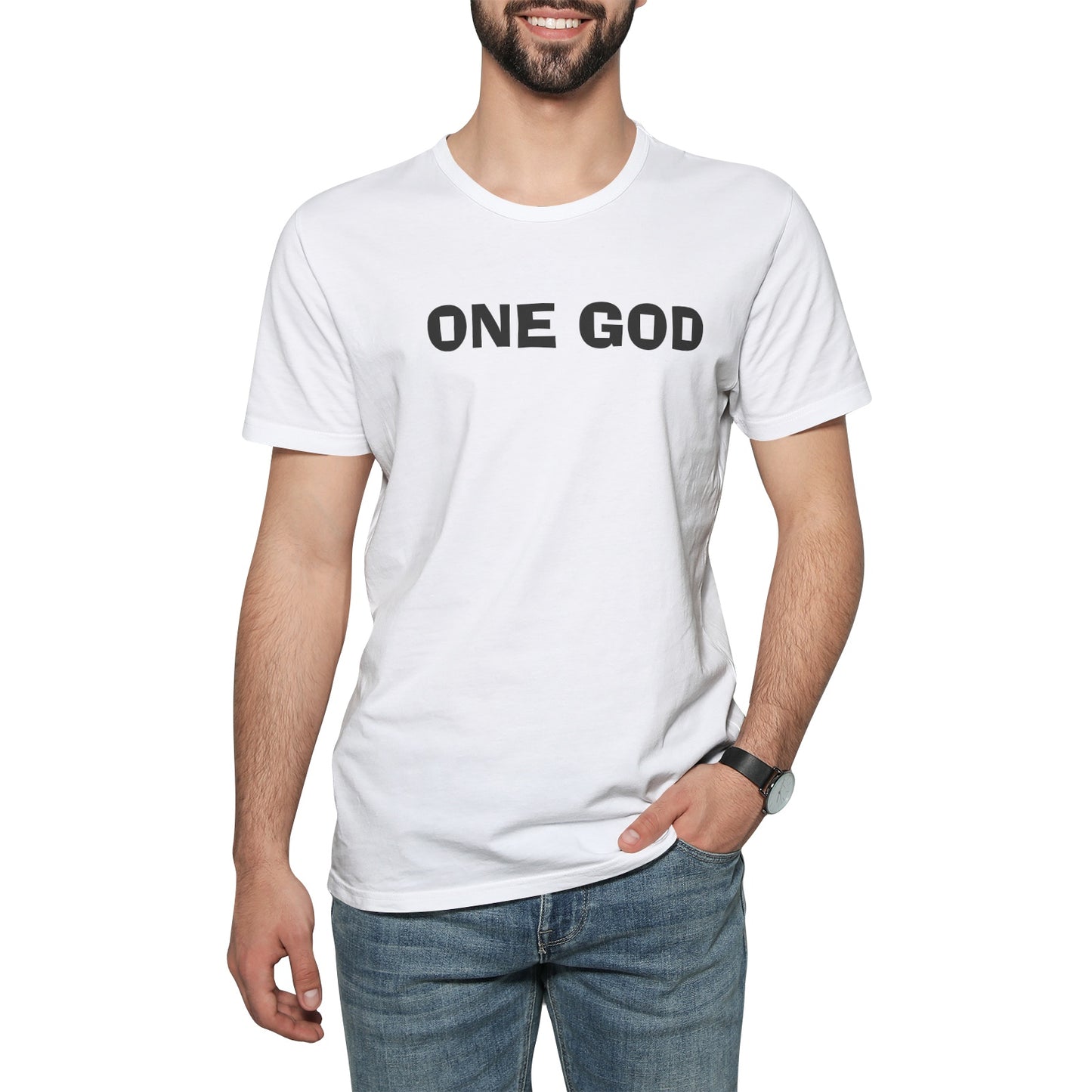 ONE GOD nisex All-Over Print Cotton T-shirts