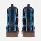 Blue and Black Casual Leather Lightweight boots MT