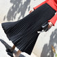 2021 spring new Korean version of the solid color long large size pleated skirt high waist skirt female pine tight dress