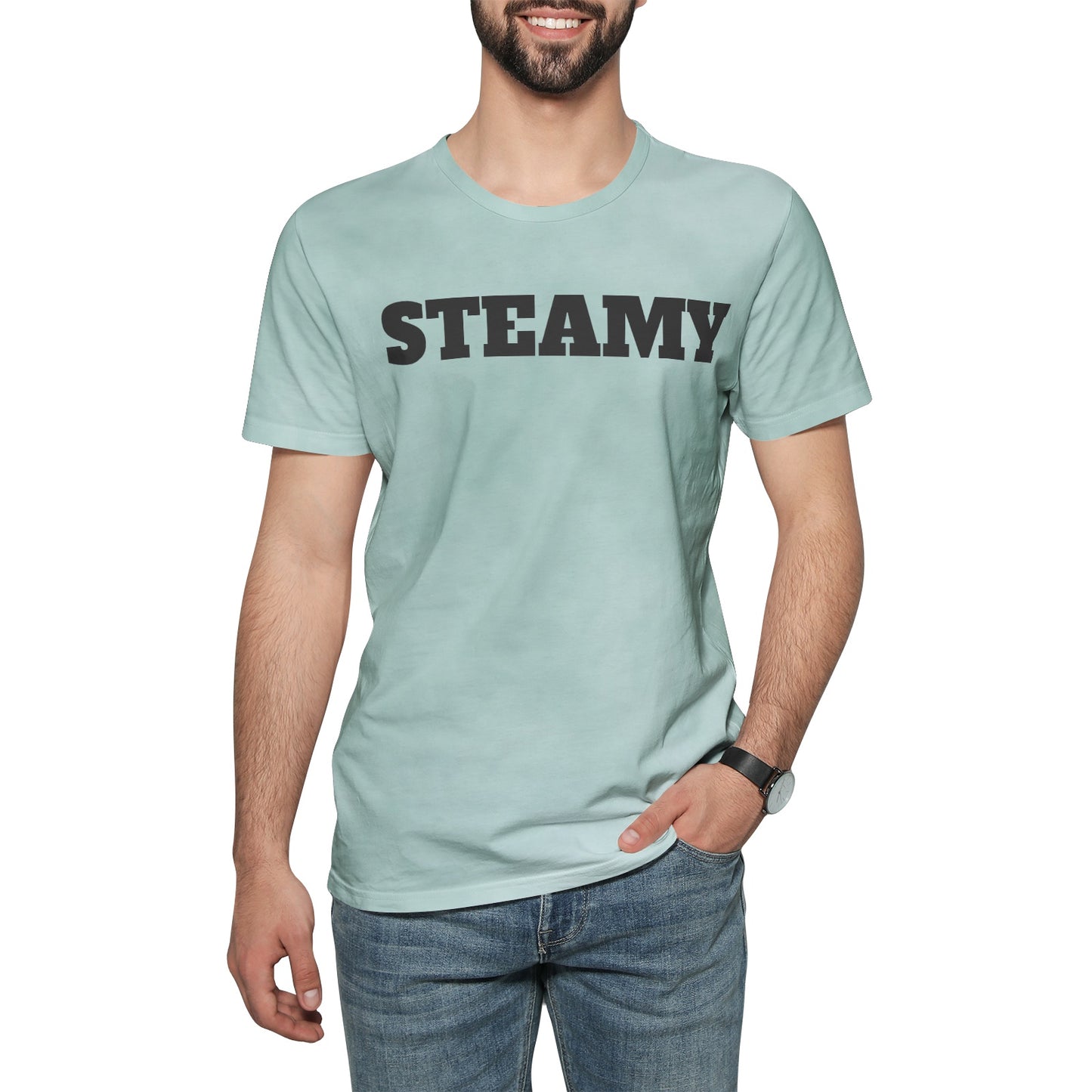 STEAMY Unisex All-Over Print Cotton T-shirts