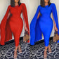 Red Dress Cloak Sleeve High Waist Bodycon Solid Mid Calf Elegant For Evening Party Dinner Wedding Robe Vestidos Dresses 2021 New