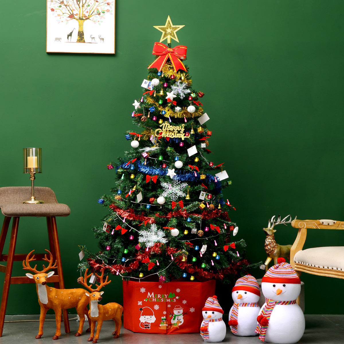 New Christmas tree set 1.5, 1.8, 2.1M shopping mall home luminous Christmas decoration Christmas tree package