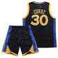 Warriors Curry No. 30 embroidery jersey white blue black vest basketball uniform sports suit male