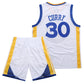 Warriors Curry No. 30 embroidery jersey white blue black vest basketball uniform sports suit male