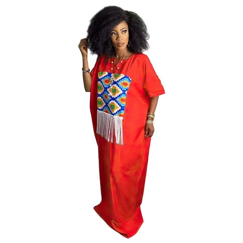 African Dashiki for 2023 Print Women Muslim Abaya Loose Maxi Dress Dubai Turkey Boubou Traditional Africa Clothing Jilbab Caftan