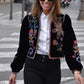 Floral Velvet Embroidered Jacket