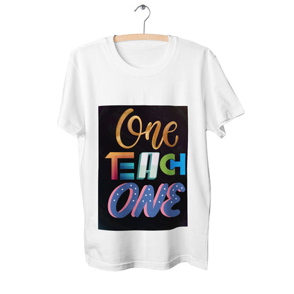 Couple's Pima Cotton Jersey Short Sleeve Tshirt  ONE TEACH ONE