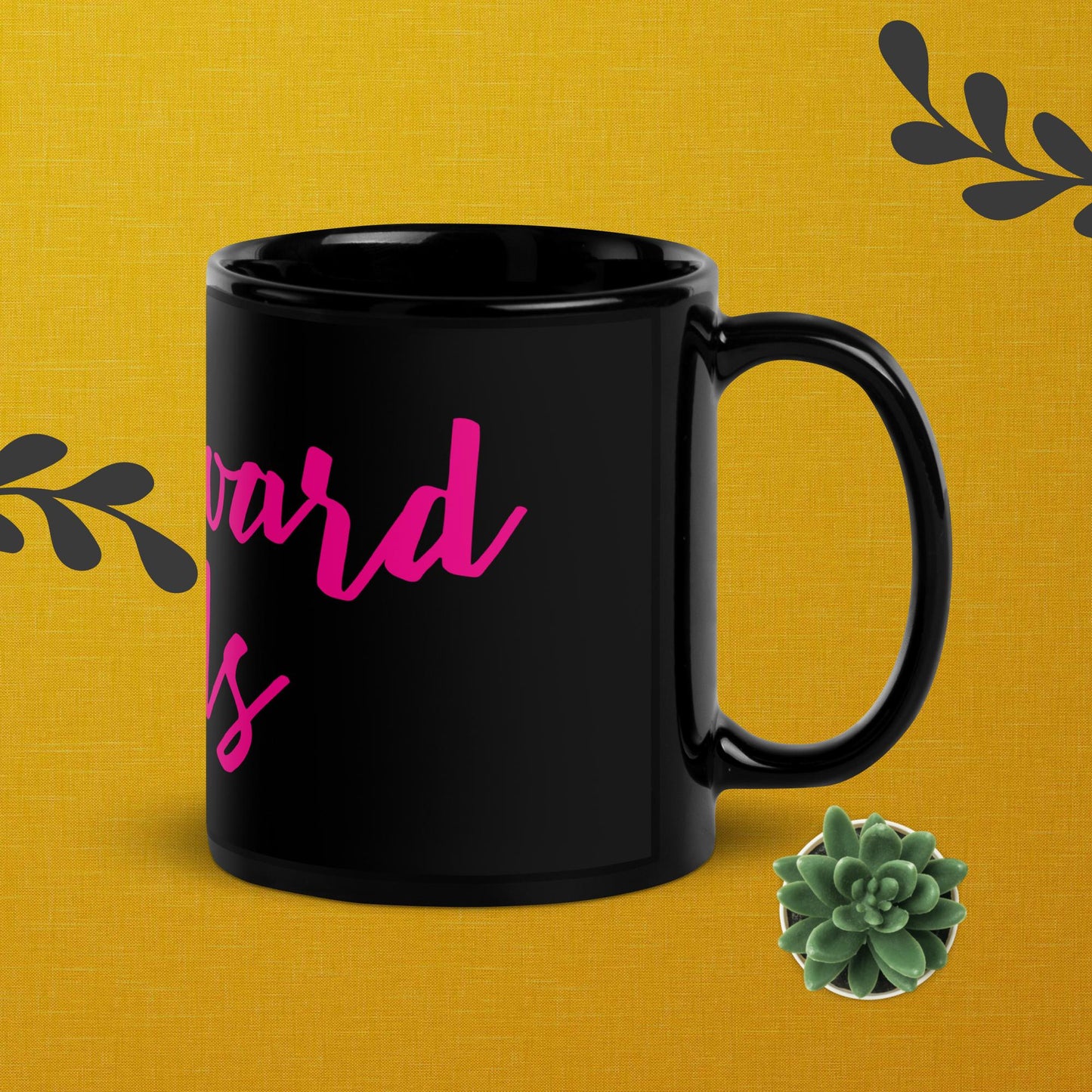 Black Glossy Mug:Gopbooard Girls