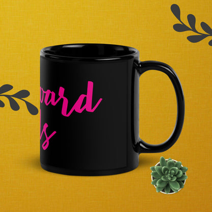 Black Glossy Mug:Gopbooard Girls