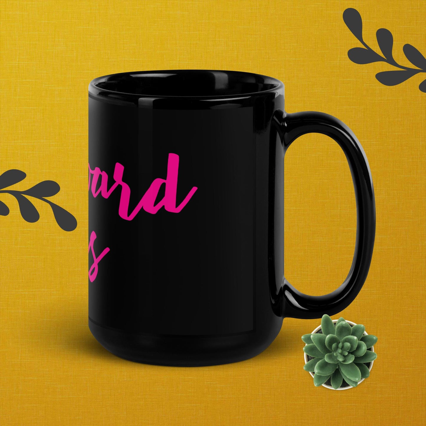 Black Glossy Mug:Gopbooard Girls