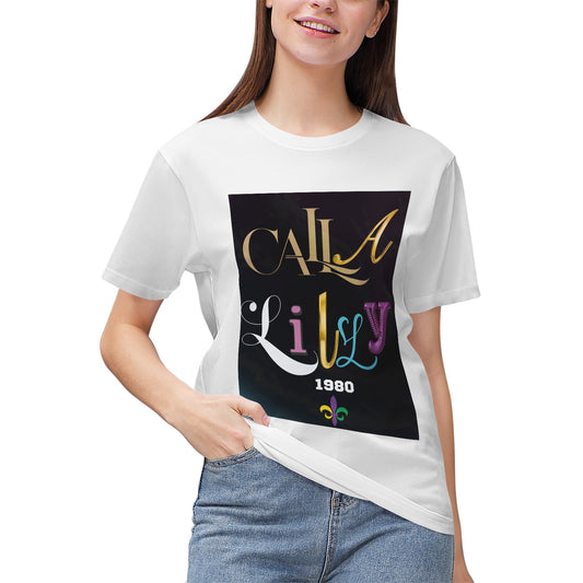 Women's Heavyweight Cotton T‑shirt Calla Lilly