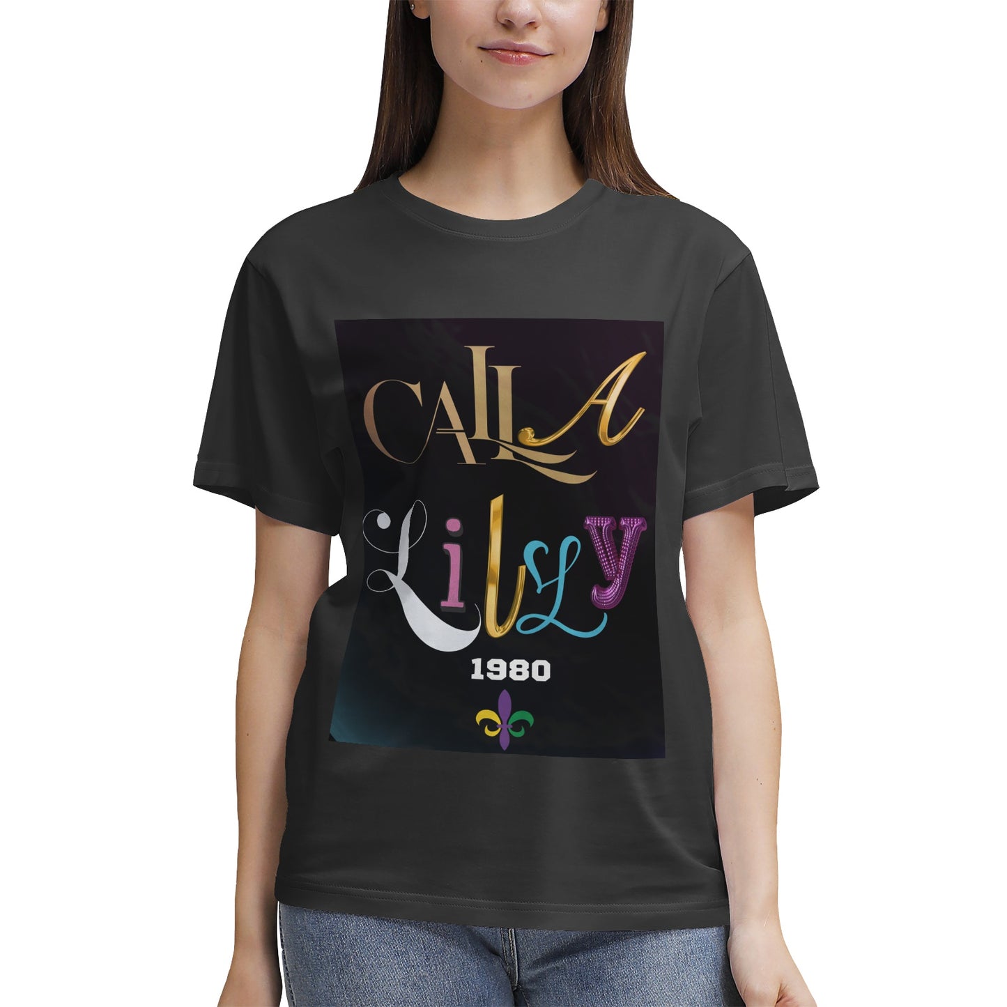 Women's Heavyweight Cotton T‑shirt Calla Lilly