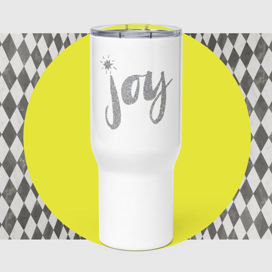 Travel mug with a handle , Joy