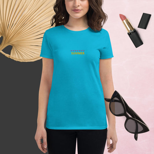 Women's short sleeve t-shirt-Summer