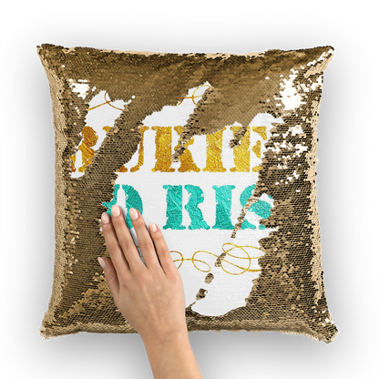 Buried To Rise Sequin Cushion Cover