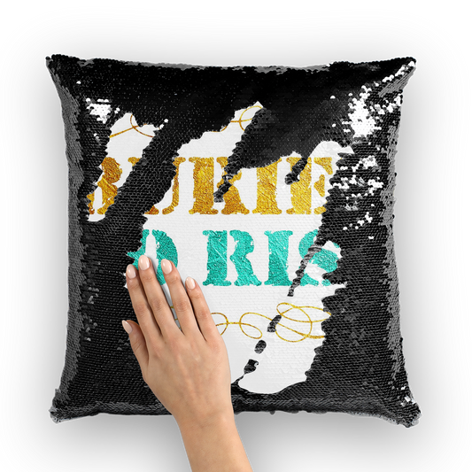 Buried To Rise Sequin Cushion Cover