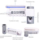 2-in-1 Automatic Toothpaste Dispenser Toothbrush Holder Wall Mounted for Wash rooms