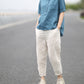 Yasulan short-sleeved shirt loose casual large size slim solid color cotton linen shirt female pi cotton 2021 summer