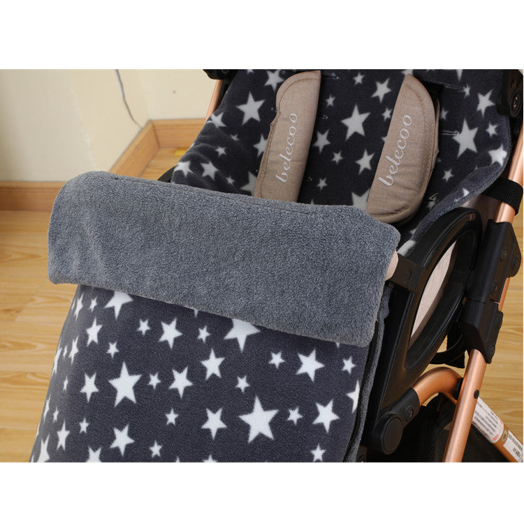 Baby stroller warm foot cover children's sleeping bag autumn winter umbrella car guard foot cover kick be shake fleece