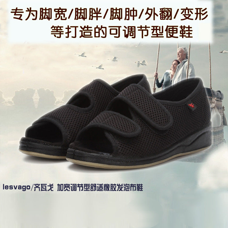 Qivagoxia breathable widening ladies' sandals fat wide edema deformed feet wear cross-border wholesale factory distribution