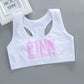 Teenage bra black and white double-layer big children's half-length vests wear cotton underwear to smear high school students