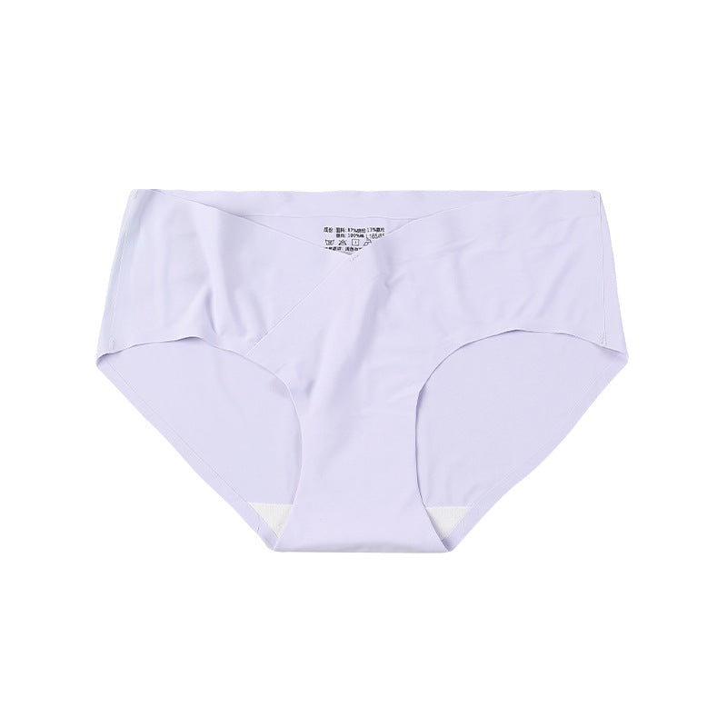 Pregnant women's underwear V-type low waist pregnant woman in abdomen underwear comfortable, non-trace, universal ice silk cotton