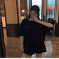 Spot QZL TYH back small daisy lighting profile loose men and women with paragraph T-shirt T071