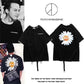 Spot QZL TYH back small daisy lighting profile loose men and women with paragraph T-shirt T071