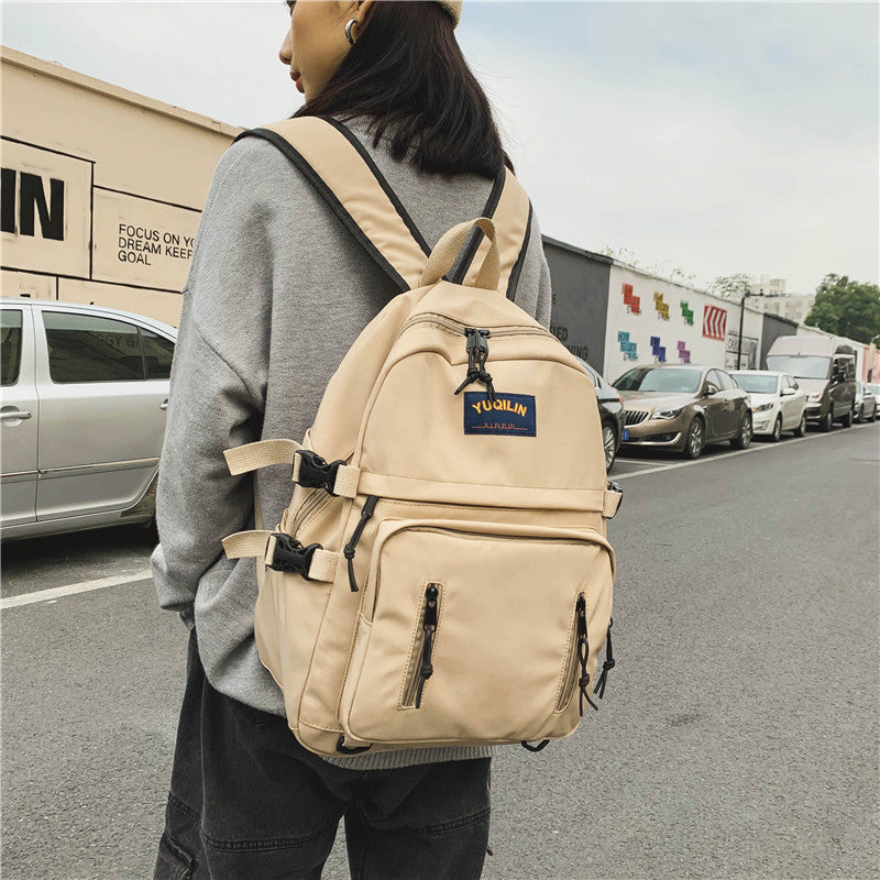 School bag male Korean version of high school college students take a shoulder bag female 2020 new couple big capacity computer backpack tide