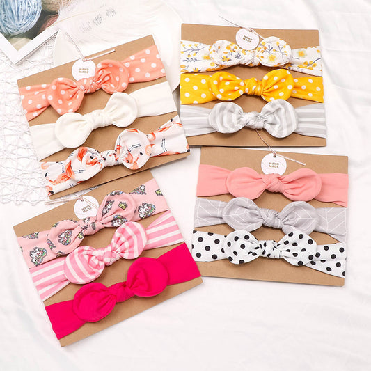 Children's hair band three-piece 70946 Europe and the United States new head with set beautiful butterfly ear baby hair band