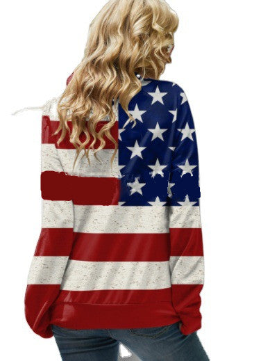 Women's American Flag Casual Urban Sweatshirt